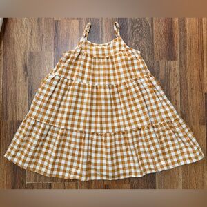 Hayden Girls Orange and White Gingham Dress
